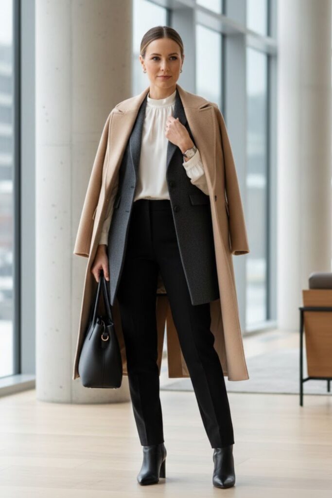 9. Tailored Vest with Blouse and Trousers