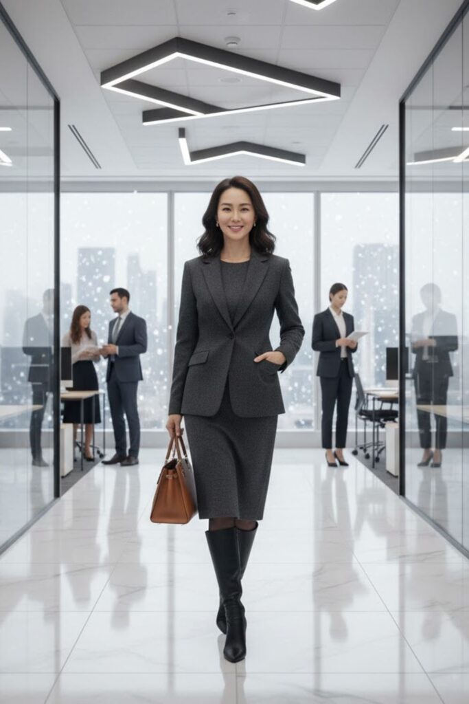 9. Wool Dress with Blazer
