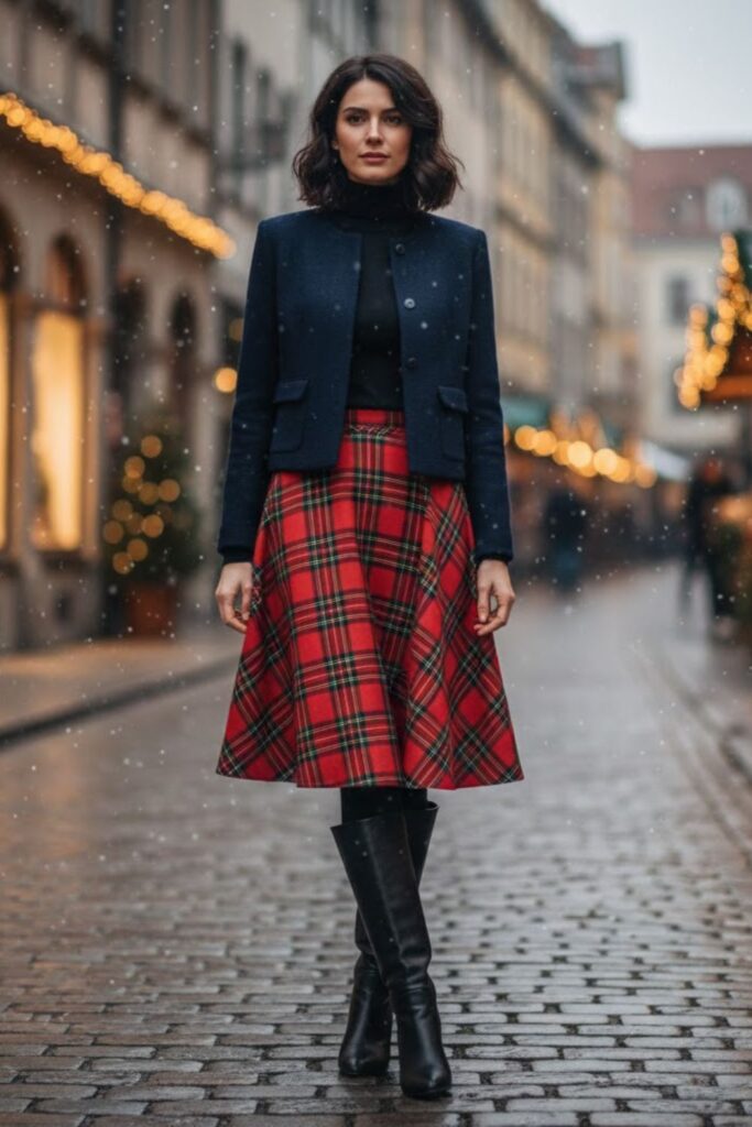 A-Line Skirt with Cropped Jacket