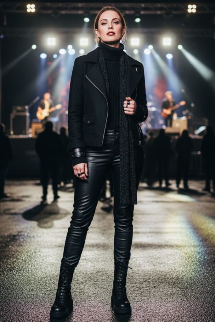 All-Black Everything: Minimalist Rock Edge