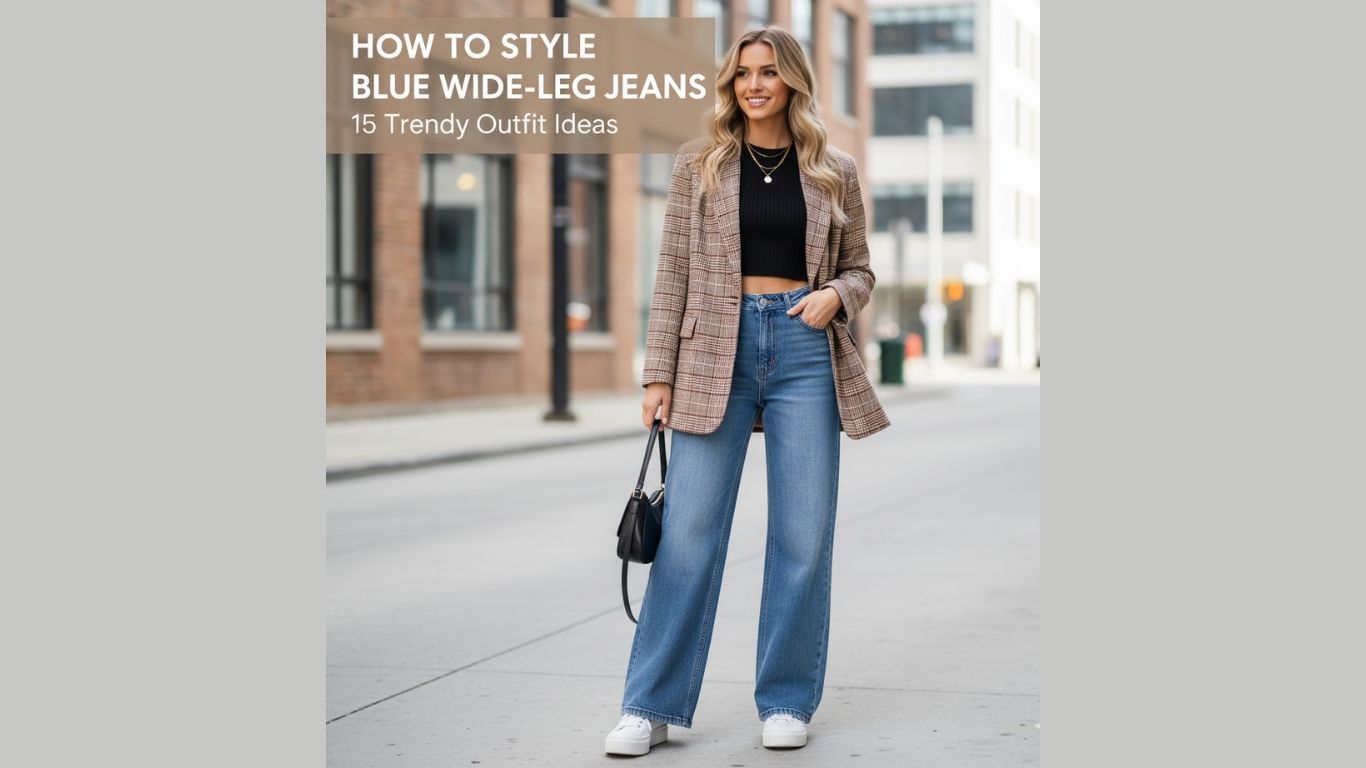 How to Style Blue Wide-Leg Jeans: 15 Trendy Outfit Ideas