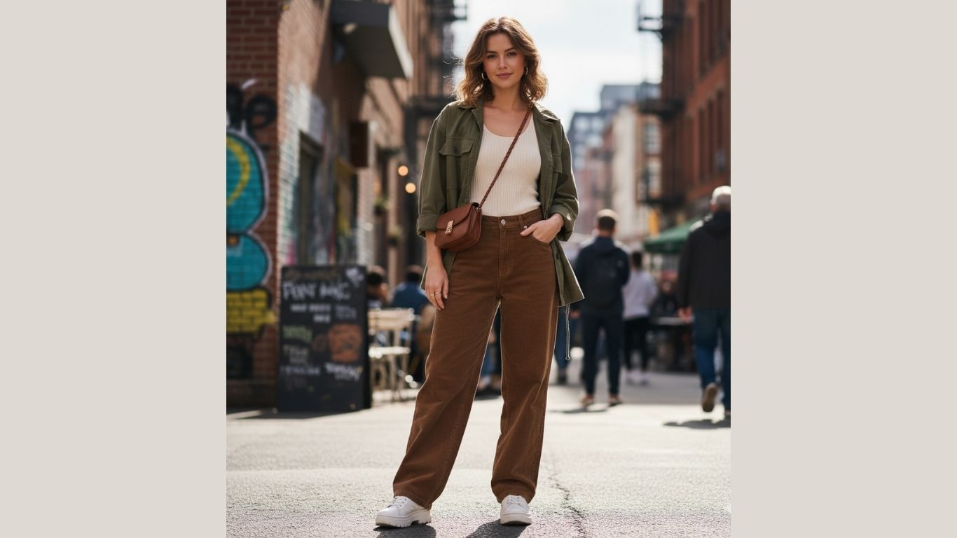 How to Style Brown Baggy Jeans: Effortless Street-Chic Style