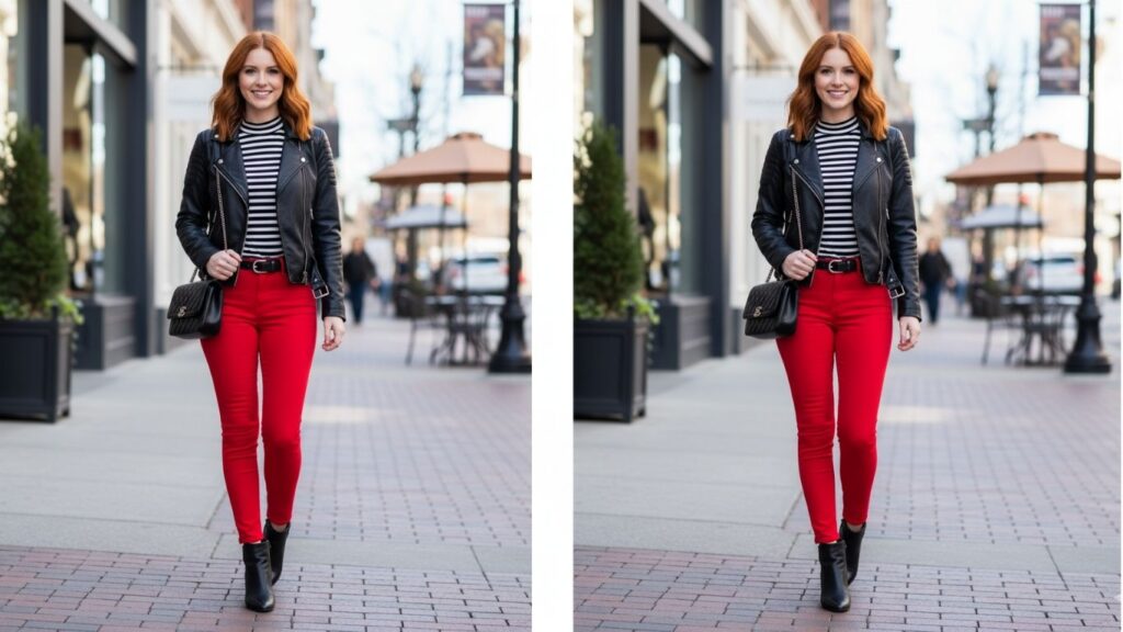 How to Style Red Jeans