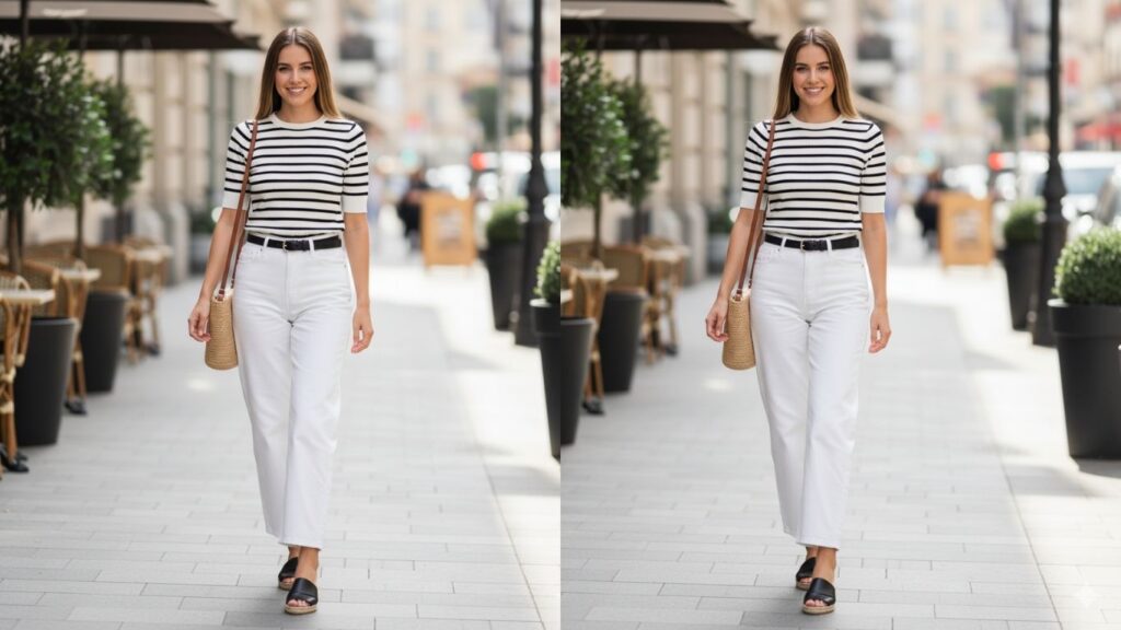 How to Style White Wide Leg Jeans