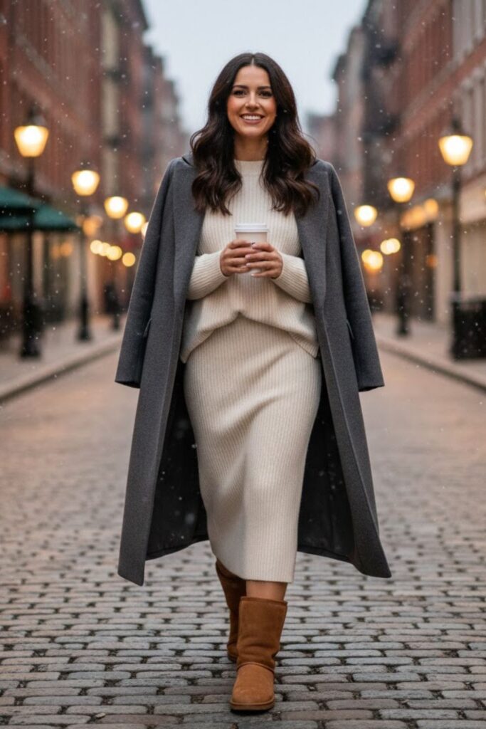  Matching Knit Set with Uggs