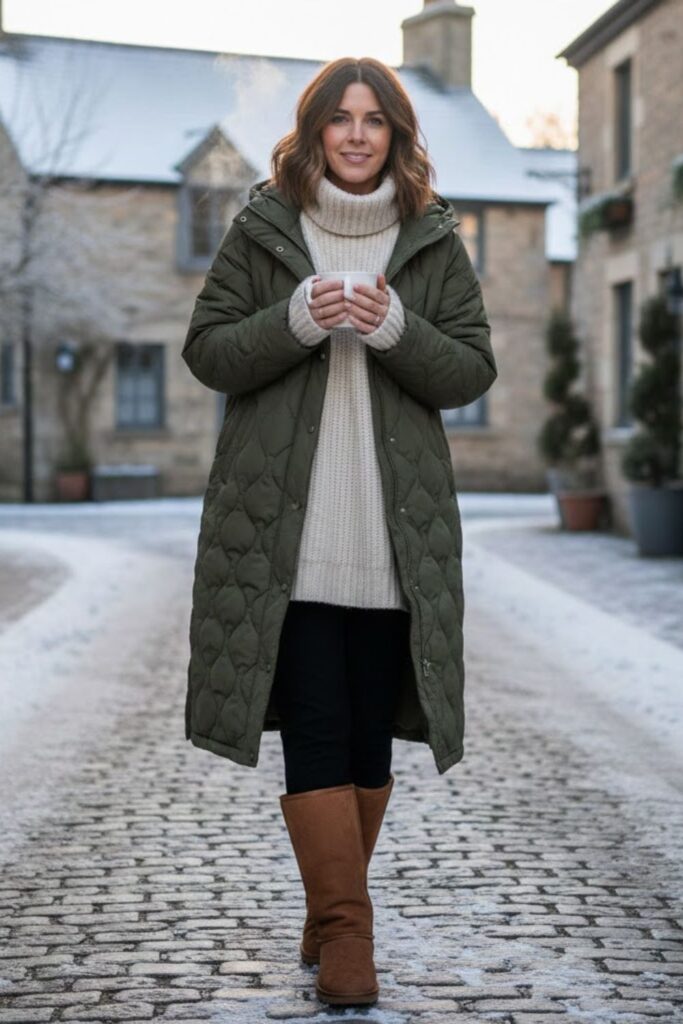 Oversized Sweater with Leggings and Uggs