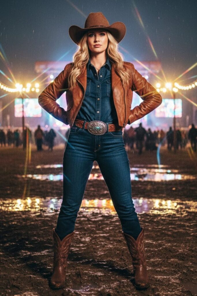 The Cowboy-Inspired Leather Ensemble