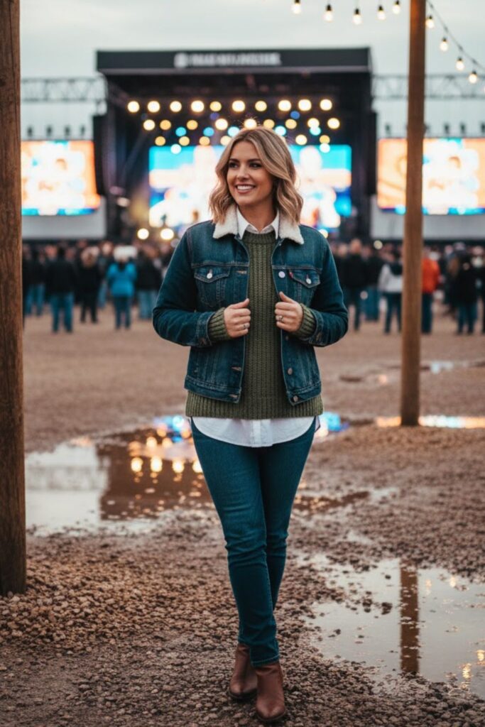 The Western Layered Sweater Look