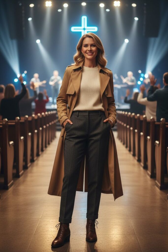 Trench Coat and Dress Boots