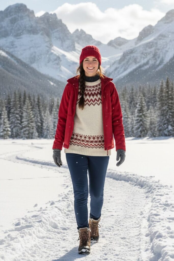 Wool Sweater and Softshell Jacket