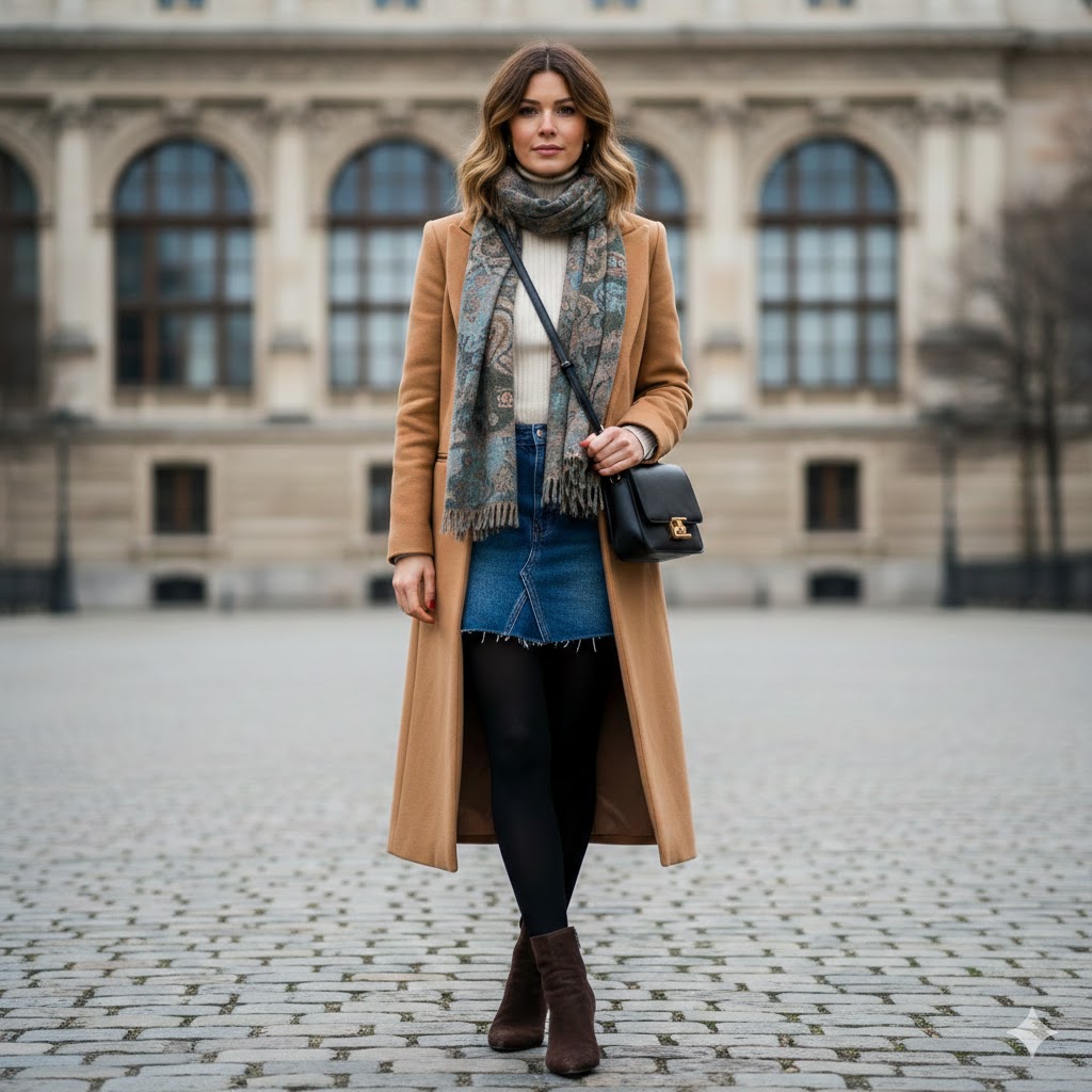 2. Turtleneck and Long Coat