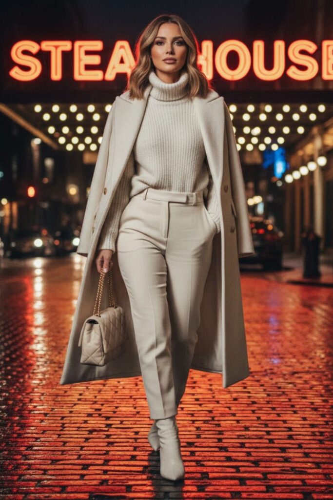 15. All-White Winter Look