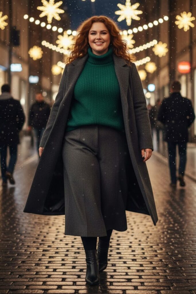 9. Knit Top with Culottes