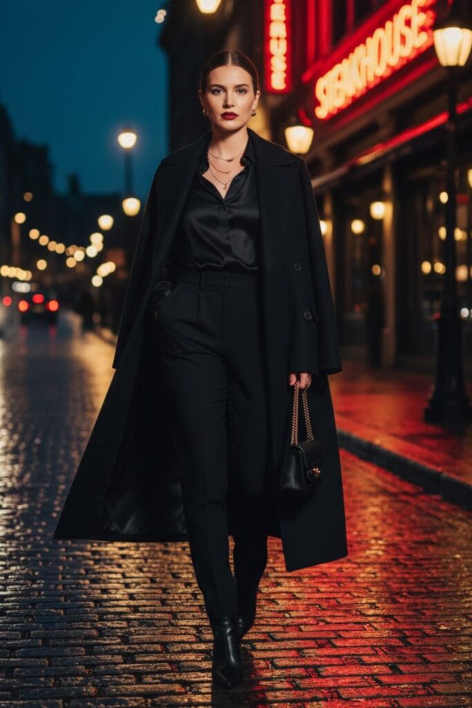 9. Monochrome Black Outfit
