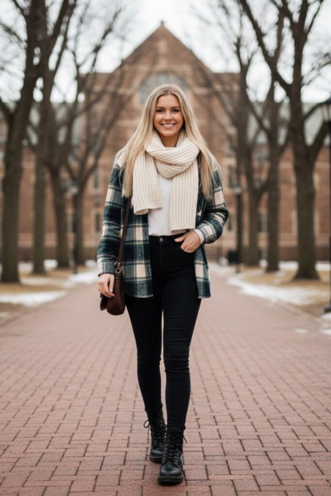 10. Flannel Shirt With Fitted Pants