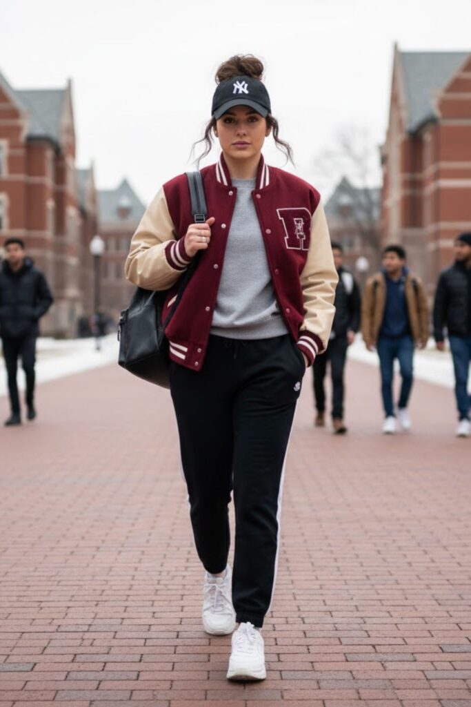12. Varsity Jacket With Joggers