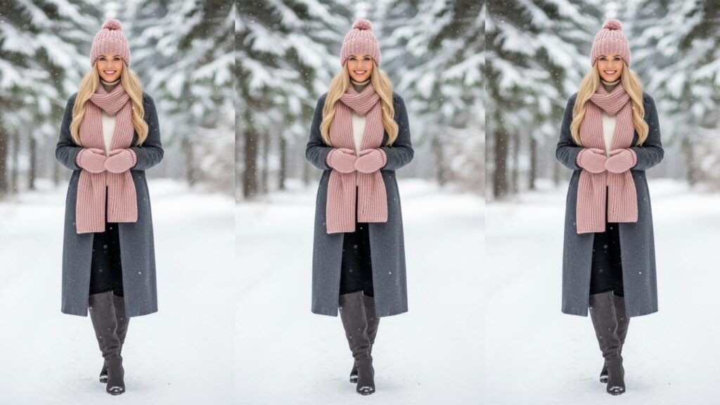 15 Pink And Grey Winter Outfit Ideas