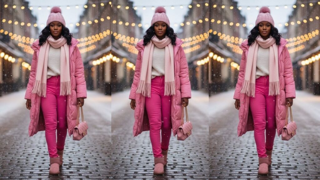 15 Pink Winter Outfits Black Women Ideas