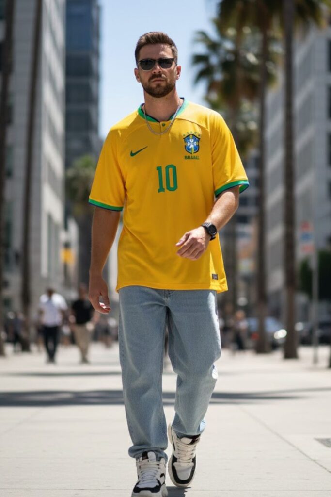 10. Brazil Jersey with Oversized Streetwear Fit