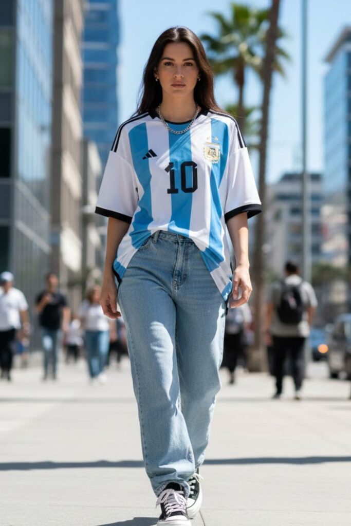 10. Messi Jersey with Oversized Streetwear Fit