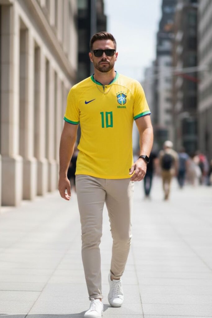 12. Brazil Jersey with Smart-Casual Trousers