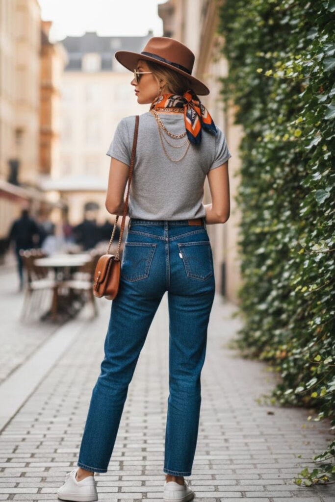 14. Grey Jersey with Layered Accessories
