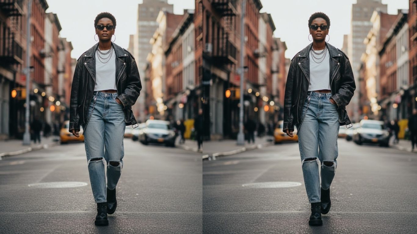 15 Baggy Leather Jacket Outfit Ideas for Cool, Effortless Style