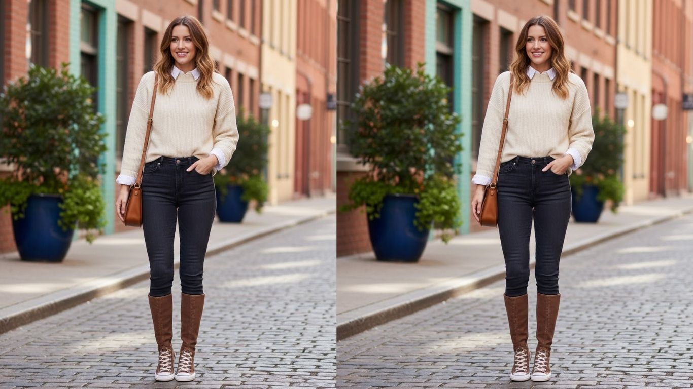 15 Brown Converse Outfits for Stylish Everyday Wardrobe Looks