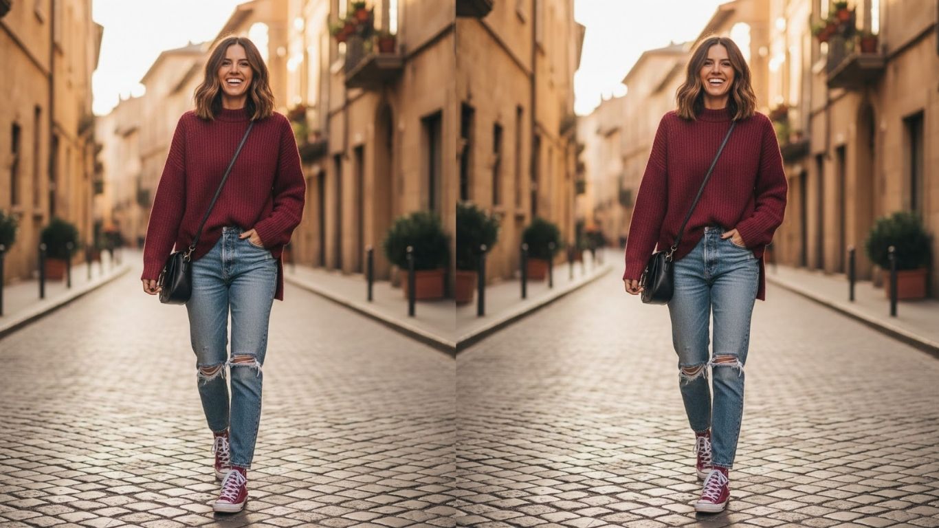 15 Burgundy Converse Outfits for Stylish Everyday Looks Style