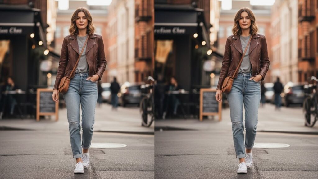 15 Casual Leather Jacket Outfit Ideas