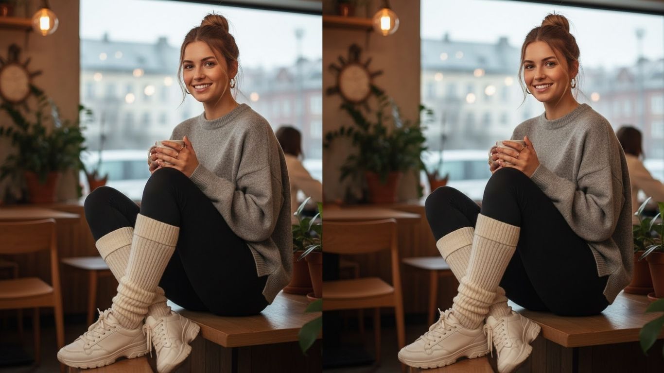 15 Comfy Leggings with Socks Outfits for Effortless Everyday Style