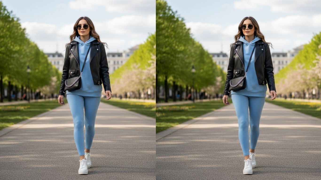 15 Light Blue Leggings Outfit Ideas for Women to Look Chic Daily