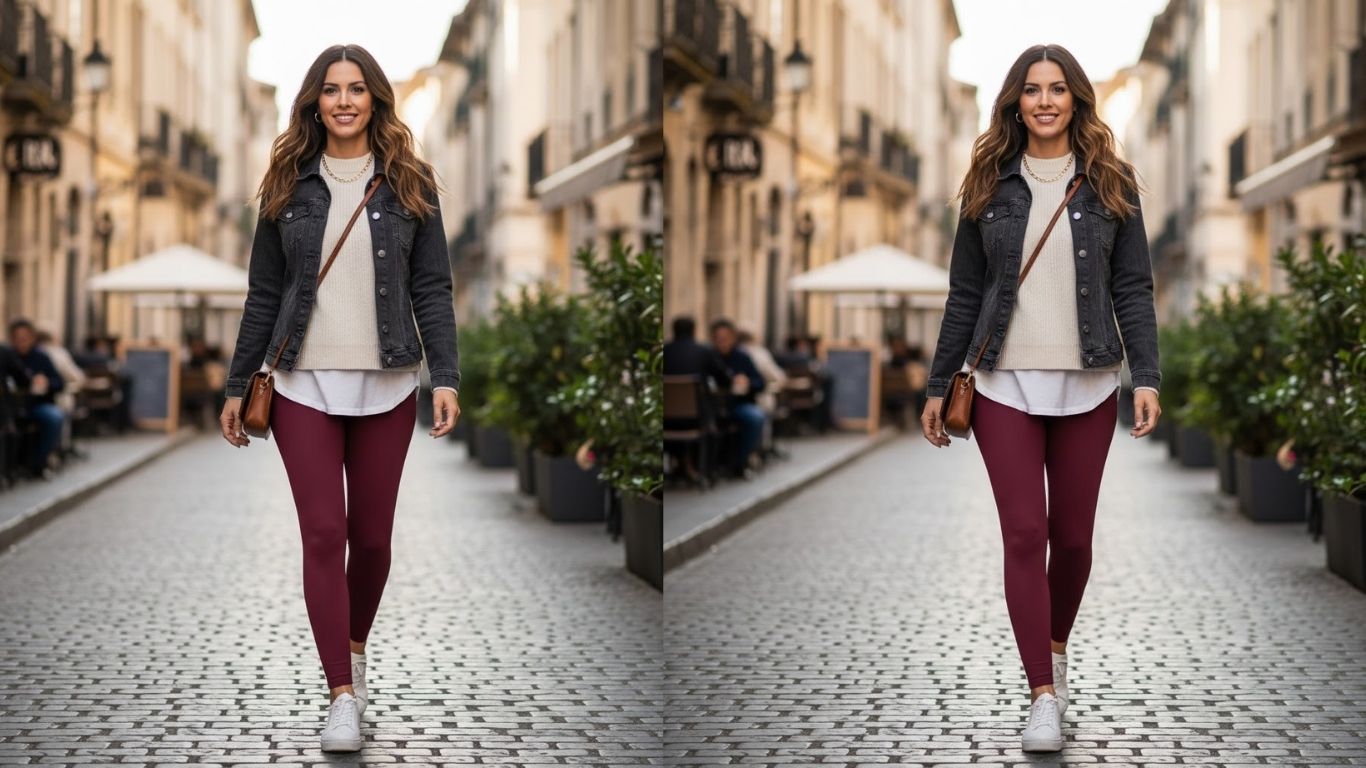 15 Maroon Leggings Outfit Ideas for Women to Look Stylish Daily