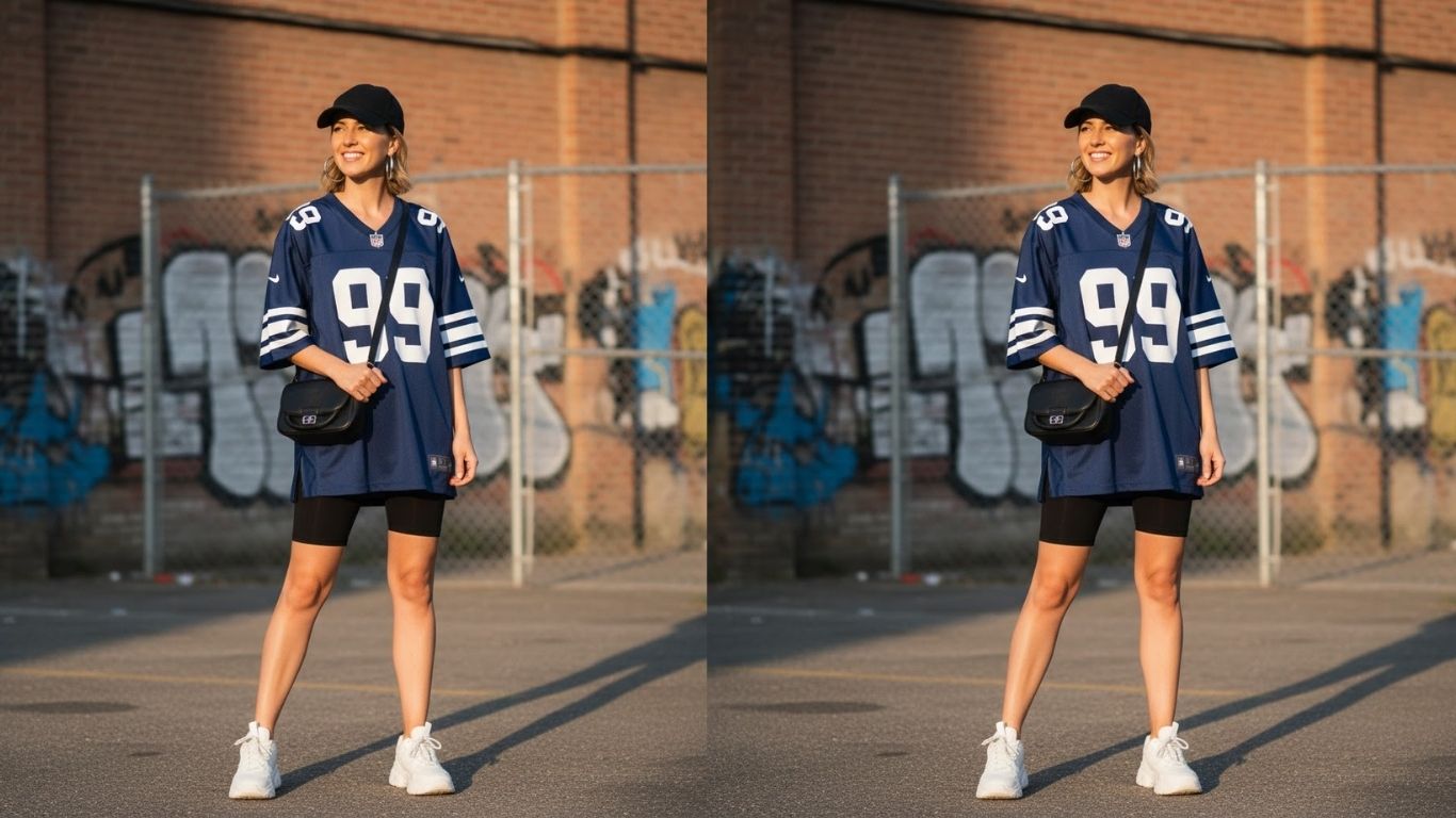 15 Oversized Football Jersey Outfit Women Ideas to Look Stylish