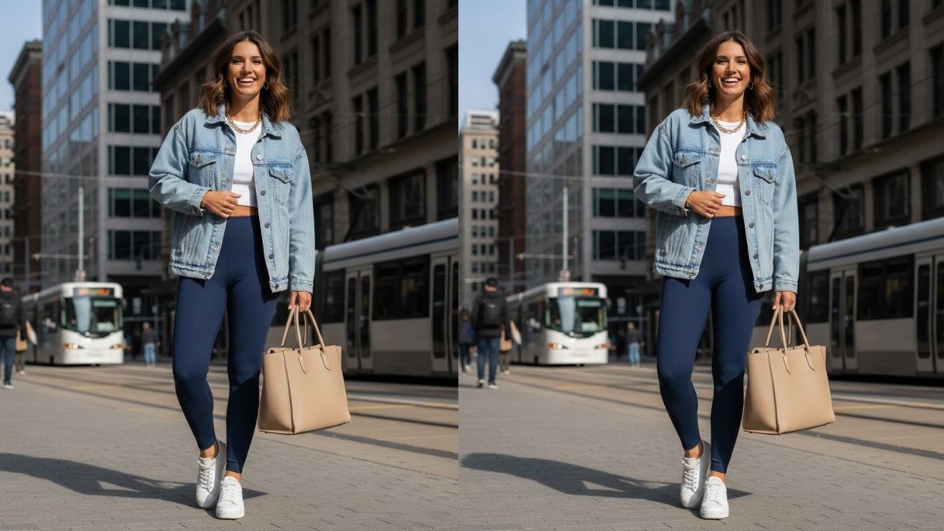15 Stylish Blue Leggings Outfit Ideas for Casual and Chic Looks