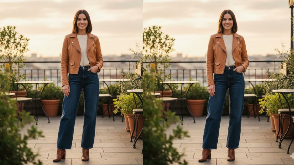 15 Tan Leather Jacket Outfit Ideas