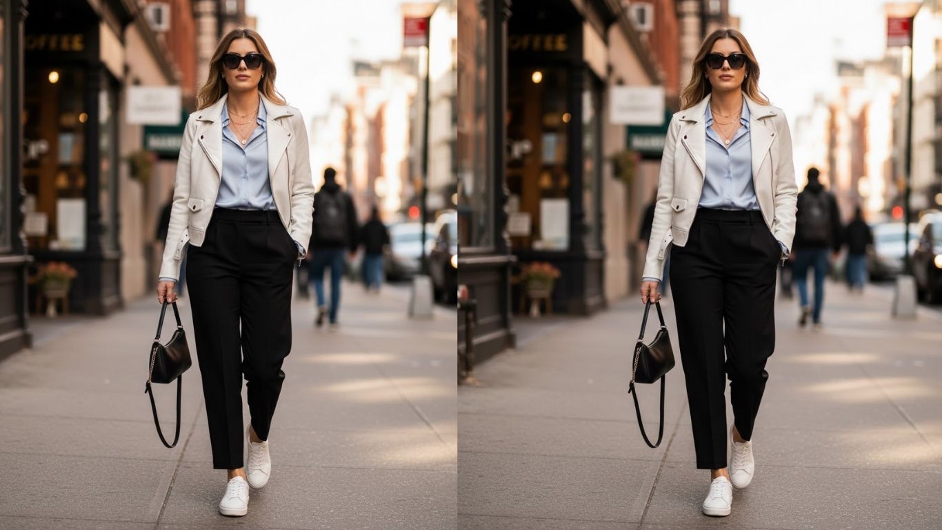 15 White Leather Jacket Outfit Ideas: Stylish Looks