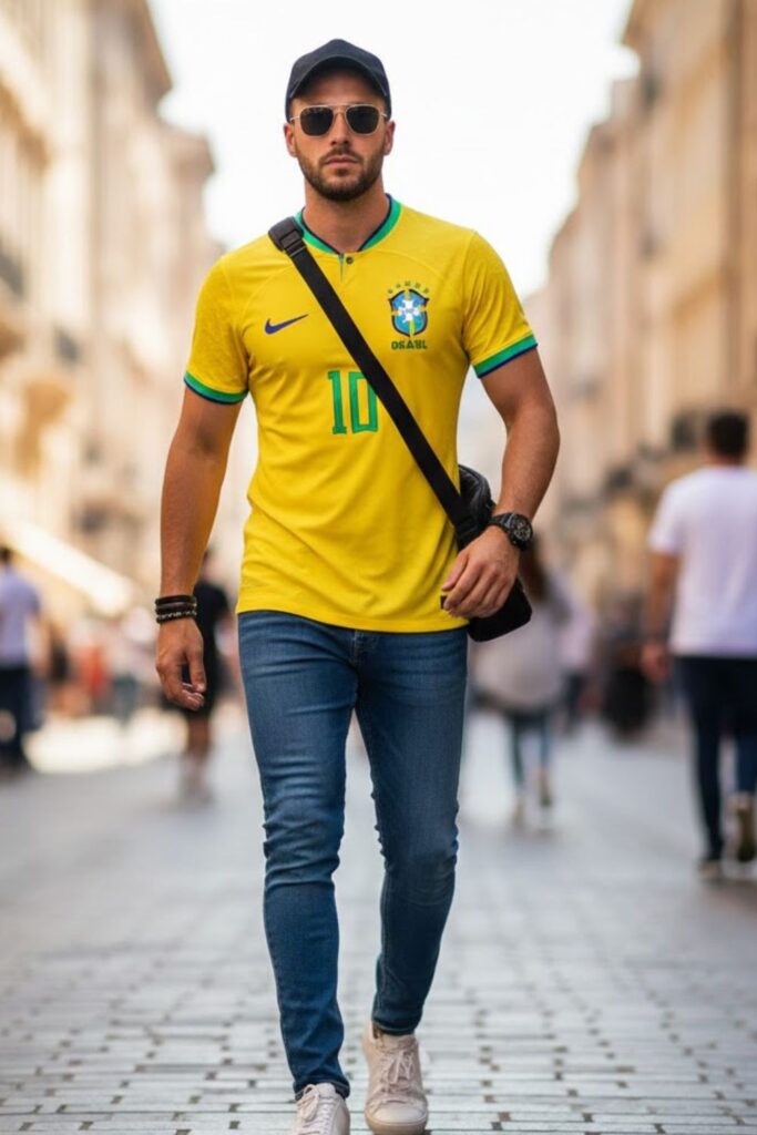 15. Brazil Jersey Outfit with Accessories Focus