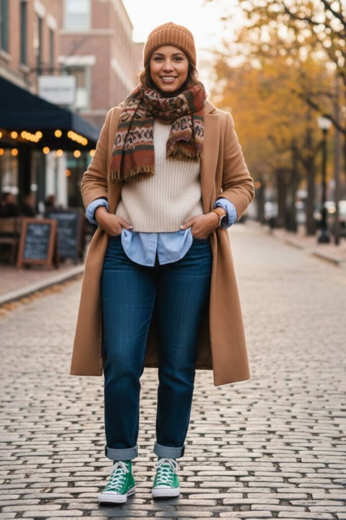 8. Layered Sweater Outfit