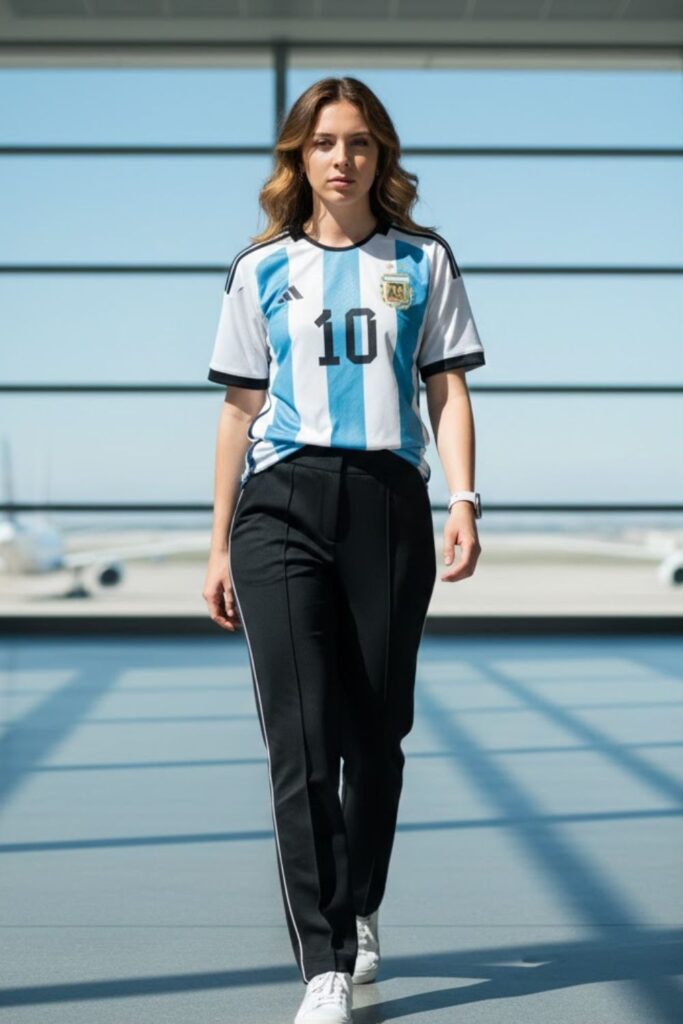 9. Messi Jersey with Track Pants for Comfort Focus