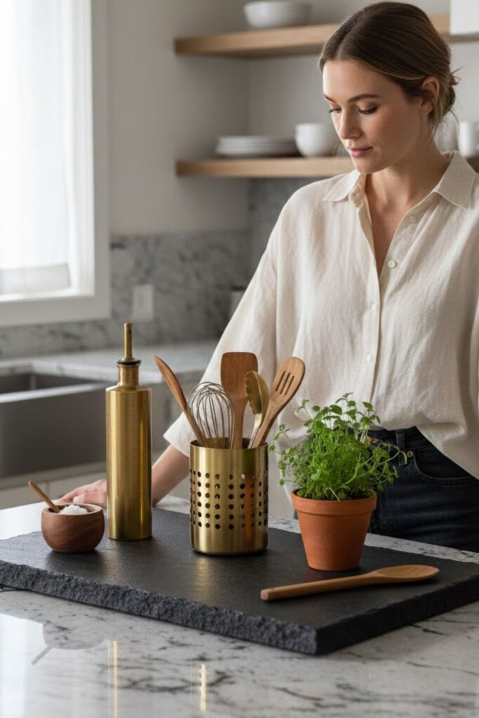 1. Black Stone Serving Tray