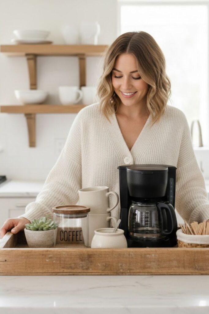 1. Coffee Station Tray Setup