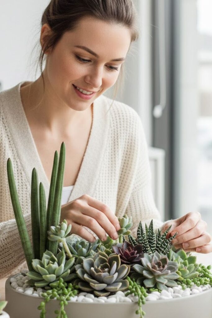 1. Cozy Corner Succulent Cluster