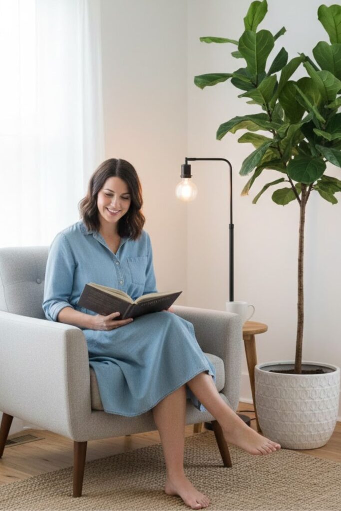 1. Create a Statement Corner with Tall Floor Plants