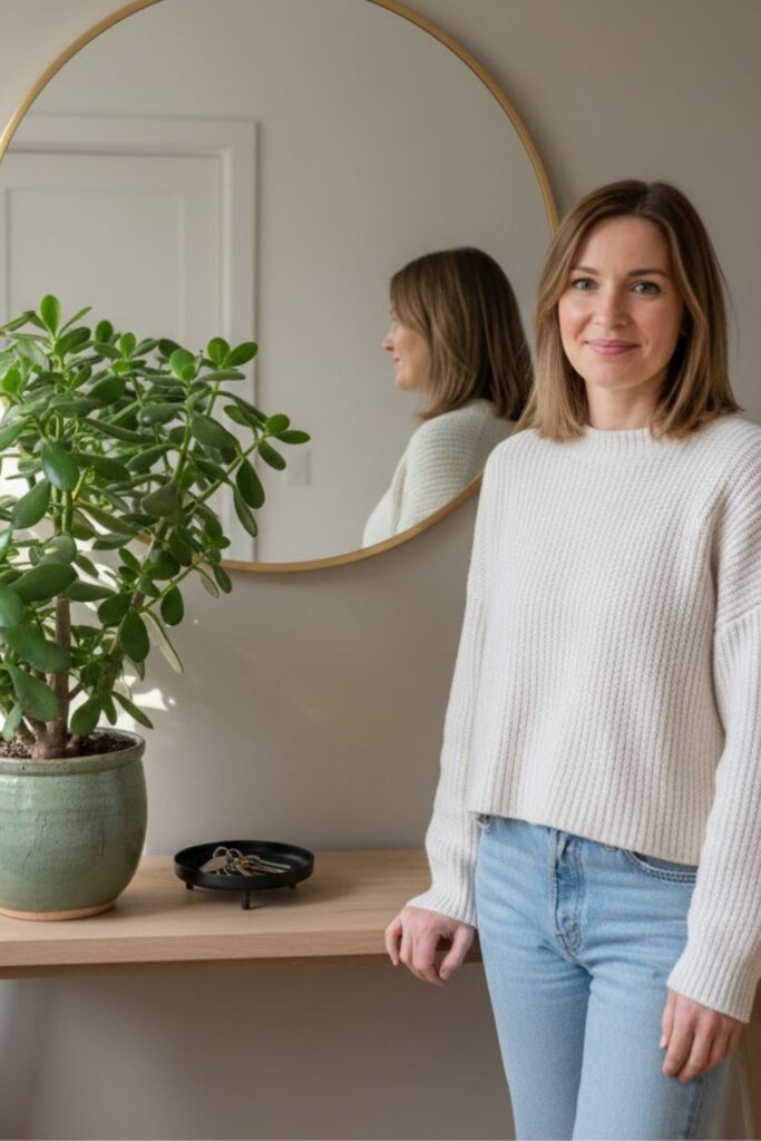 1. Place a Jade Plant on Your Entryway Table