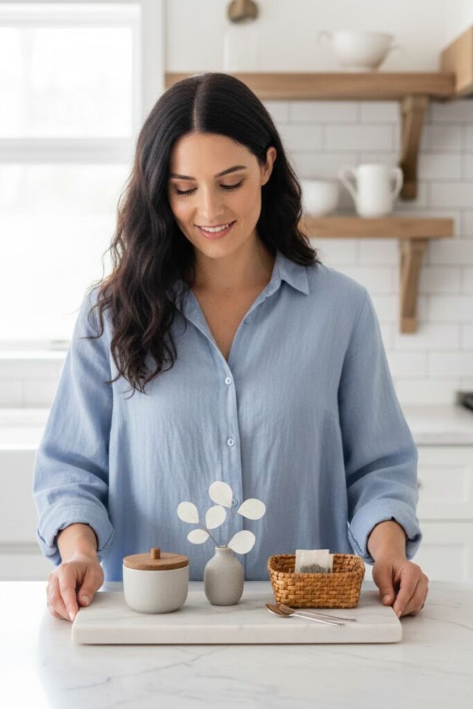 10. Elegant Marble Tray Display
