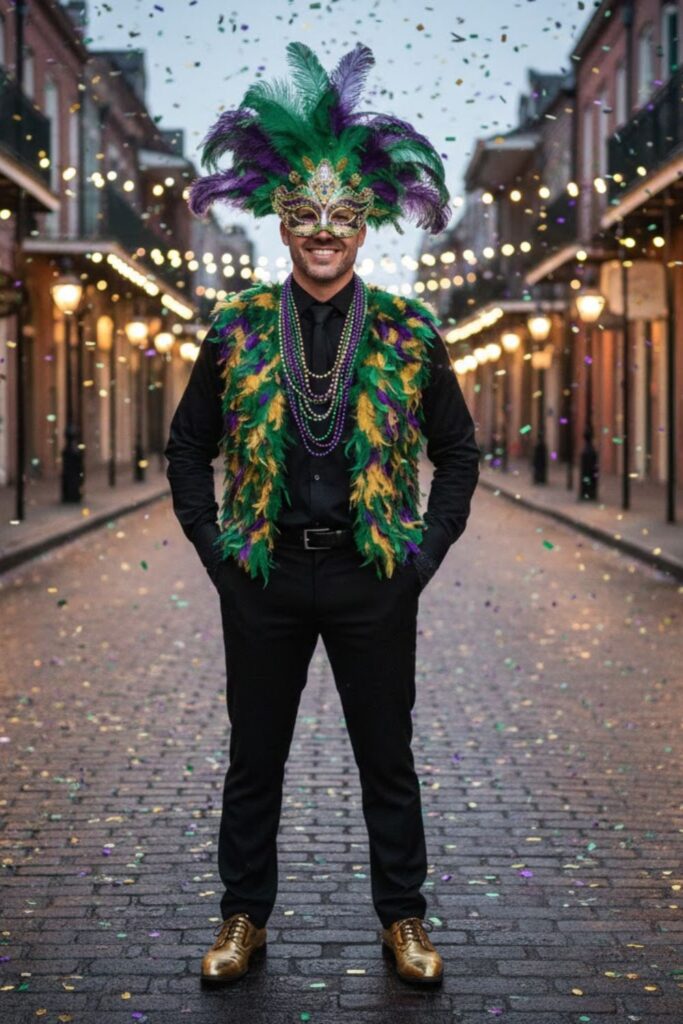 10. Feathered Hat with Vest Combo