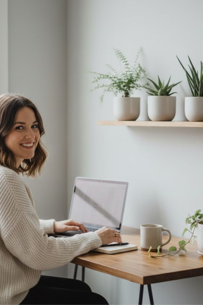 10. Floating Shelf Plant Accent