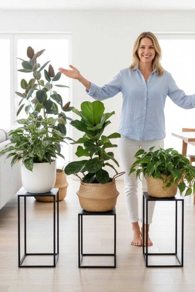 10. Use Plant Pots to Define Open Spaces