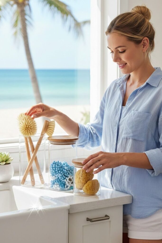 11. Clear Jars for Cleaning Tools